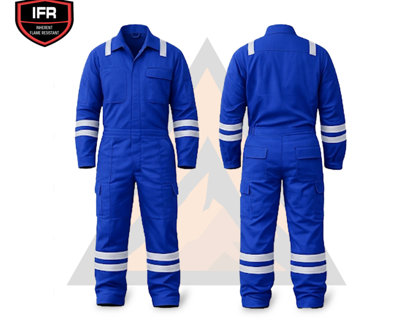 Inherent Fire Retardant Coverall with Hiviz FR Silver Reflective Tapes | PYRO GUARD (IFR 1801)